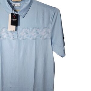 Yatta Golf Men's‎ Frost Delay Stripe Polo Shirt 2XL Short Sleeve Blue